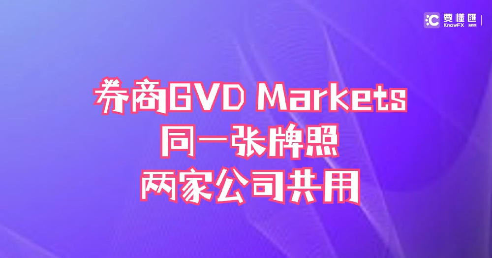 券商GVD Markets，同一张牌照两家公司共用