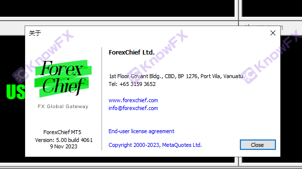 券商ForexChief公司真是地址模糊！牌照通過購買以及代理運行-第5张图片-要懂汇圈网
