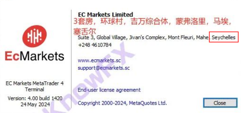 ECMarkets安盈拖欠出金，盈利關閉投資人賬戶，離岸監管甩鍋“仿冒者”？-第9张图片-要懂汇圈网